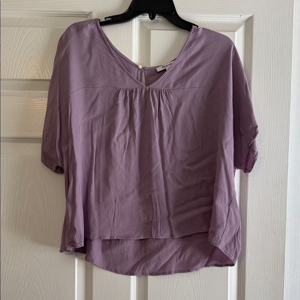 Madewell Lavender V-Neck Layered Women’s Blouse